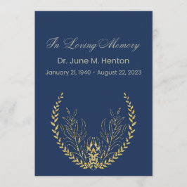 Tunga Olive Löv 3-begravningsprogram Program