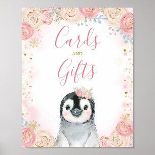 Tunga Penguin Winter Snowflake Cards and Gifts Sig Poster