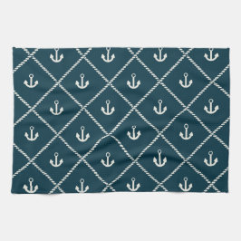 Tunga Rope och Anchor Mönster Kökshandduk