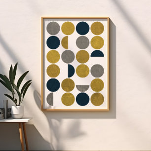Tunga, senap, Grått, moderna kretsar i medelårhund Poster