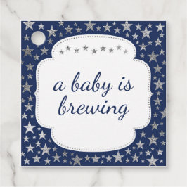 Tunga Silver Twinkle - ett baby brinner tack Gåvor Etiketter