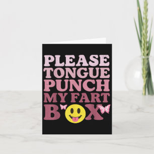 Tunga Slår min Fart Box Funny Kawaii-citat Kort