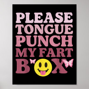 Tunga Slår min Fart Box Funny Kawaii-citat Poster