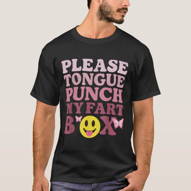 Tunga Slår min Fart Box Funny Kawaii-citat T Shirt (Framsida)