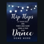 Tunga String-tecken på ljus flinflip flops bröllop Poster<br><div class="desc">Tunga String-tecken på ljus flinflip flops bröllop</div>
