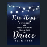Tunga String-tecken på ljus flinflip flops bröllop Poster<br><div class="desc">Tunga String-tecken på ljus flinflip flops bröllop</div>