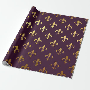 Tunga symbol Florence Burgunde Plum Golden Foil Presentpapper