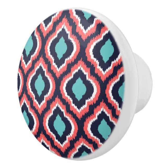 Tunga Turcos och Coral Ikat Moroccan Knopp (Höger)