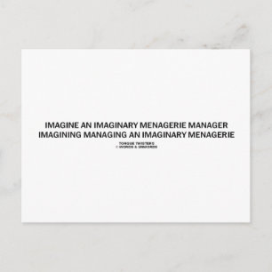 Tunga Twister Imagine Imaginary Menagerie Manager Vykort