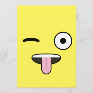 Tunga ut Emoji Inbjudningar