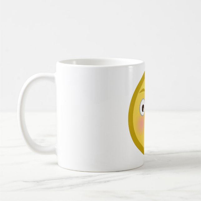 Tunga Ut Emoji Roligt Fånigt Ansikte Kaffemugg (Vänster)