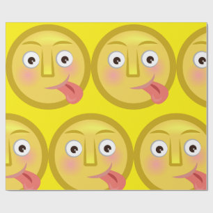 Tunga Ut Emoji Roligt Fånigt Ansikte Presentpapper