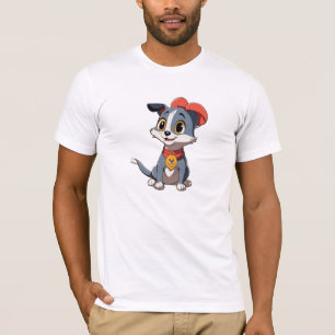 Tunga ut-kattens Vintage-popup T Shirt