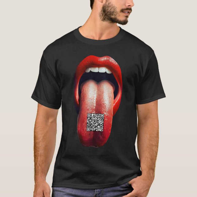 Tunga ut QR-kod Social Media T-Shirt (Framsida)
