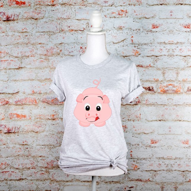 Tunga ut Rosa Piggy T-shirt (Skapare uppladdad)
