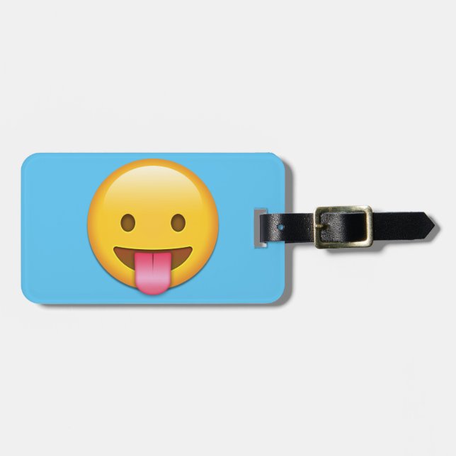 Tunga-Ut uppnosiga Emoji Bagagebricka (Horisontell Framsida)