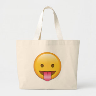 Tunga-Ut uppnosiga Emoji Jumbo Tygkasse