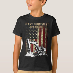 Tunga utrustningsoperatör, USA flagga-operatör Gif T Shirt