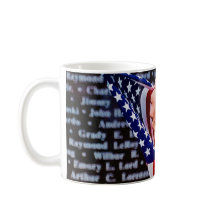 Tunga veteran, USA mugg, vit, svart, patriot
