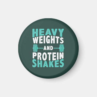 Tunga vikter och proteindrycker Gym Magnet
