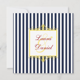 Tunga, vit, Gult, Röda Rand och Scrolls Inbjudan