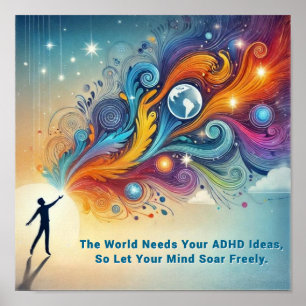 Tunga W/ADHD*Världen behöver dina ADHD-idéer Poster