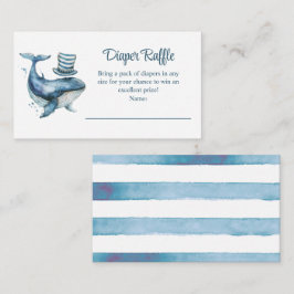 Tunga Whale Nautical Baby Shower Raffle Tilläggskort