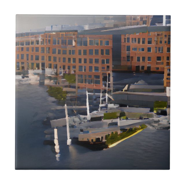 Tunga Yard HD-grafik, abstrakt konst Kakelplatta (Framsidan)