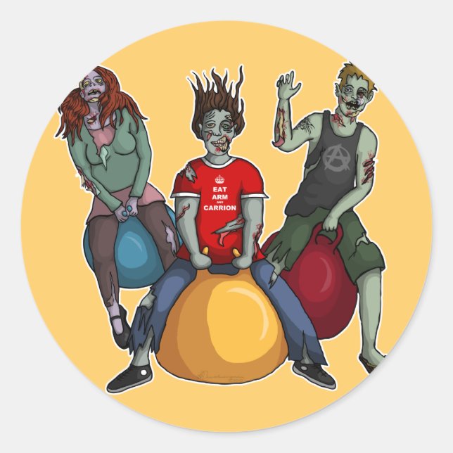 Tunga zombier, klistermärken (Framsida)