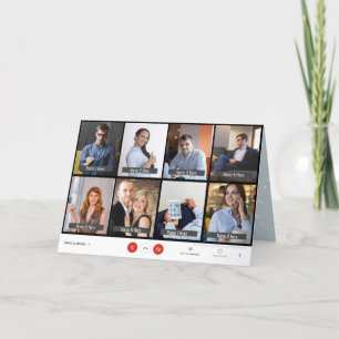 Tungande 8-Julhälsningar jullekortet för zoomning Helgkort