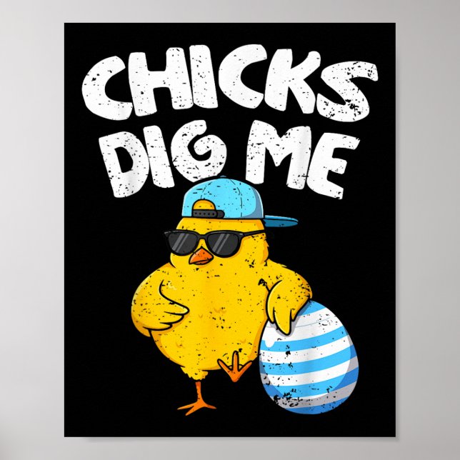 Tungande Chickar Gräver mig För manar boys Kids Sm Poster (Framsidan)