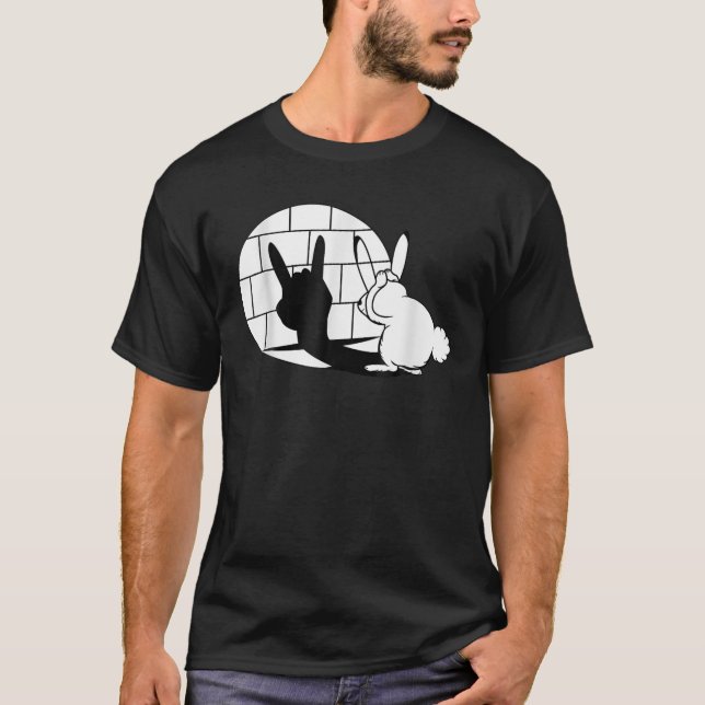 Tungande Påskhare Havy Metall Fläkt Djävulen Horns T Shirt (Framsida)