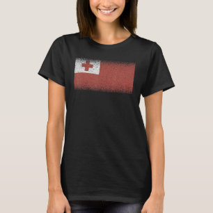 Tungas nationella flagga souvenir för män kvinnor t shirt