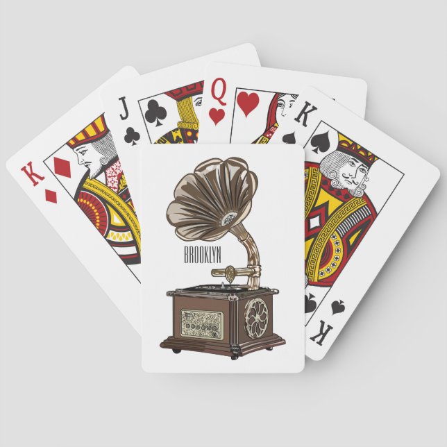 Tungbar illustration av tecknad casinokort (Baksidan)