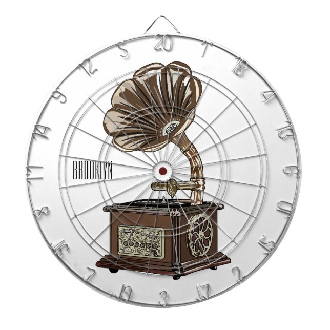 Tungbar illustration av tecknad darttavla (Framsidan)