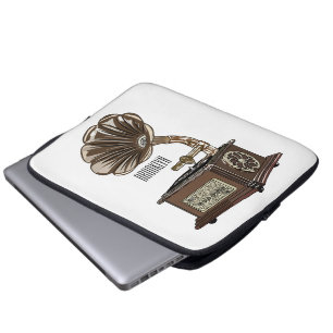Tungbar illustration av tecknad laptop fodral