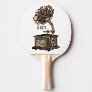 Tungbar illustration av tecknad pingisracket