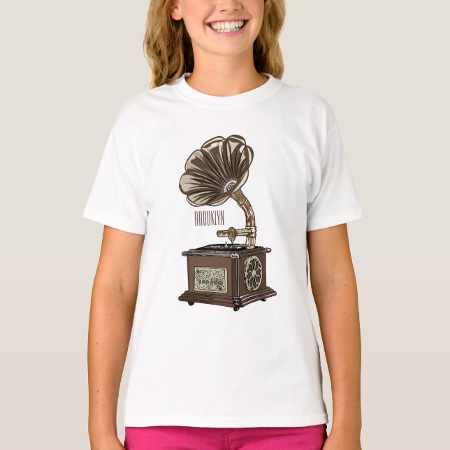 Tungbar illustration av tecknad t shirt (Framsida)