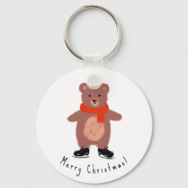 Tungbjörn på vinterrockor nyckelring
