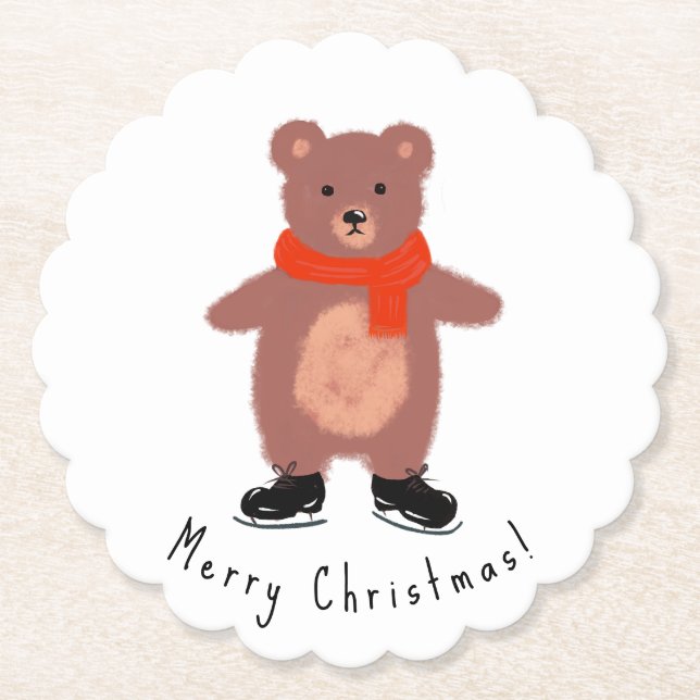 Tungbjörn på vinterrockor underlägg papper (Framsida)