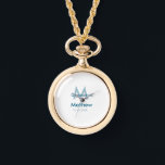 Tungblå groomsman namn brev datamakulor per armbandsur<br><div class="desc">utformning</div>