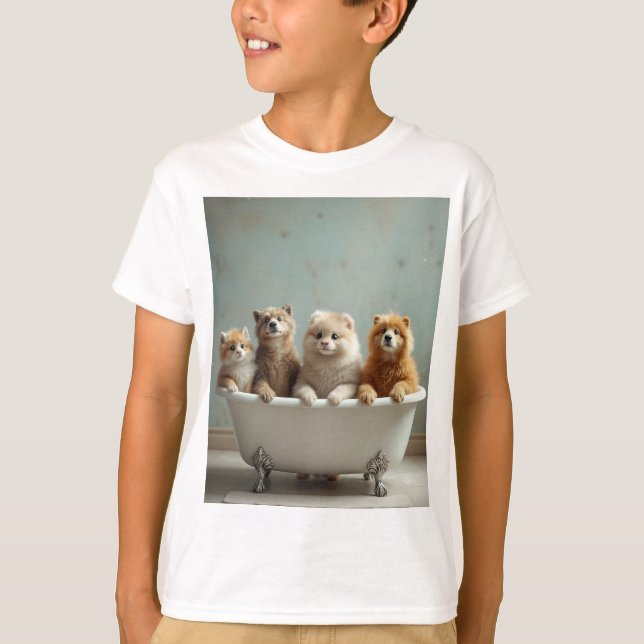 Tungdjur i badkar t shirt (Framsida)