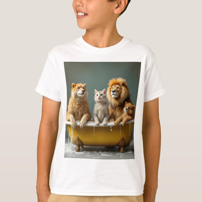 Tungdjur i badkar t shirt (Framsida)