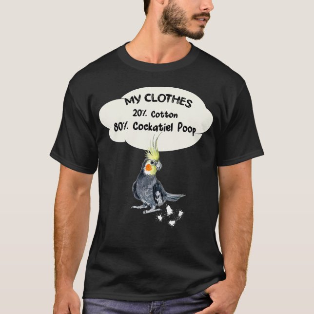 Tungkläder av Cockatiel Parrot Bird T Shirt (Framsida)