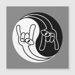 Tungmetall Djävulshorn Yin Yang