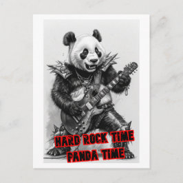 Tungmetallshårdrockare Panda på en Helg Vykort