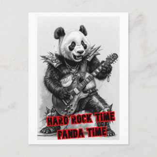 Tungmetallshårdrockare Panda på en Helg Vykort