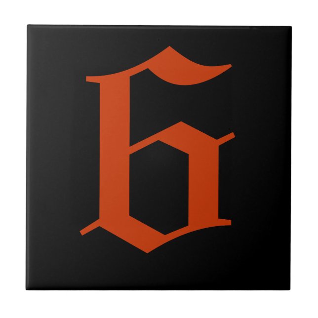 Tungnummerpanel - Röd på svart Kakelplatta (Framsidan)