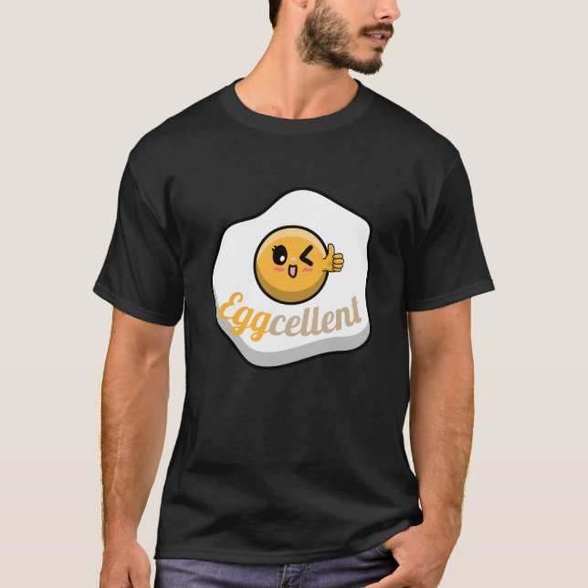 Tungt eggcellent stekt ägg t shirt (Framsida)