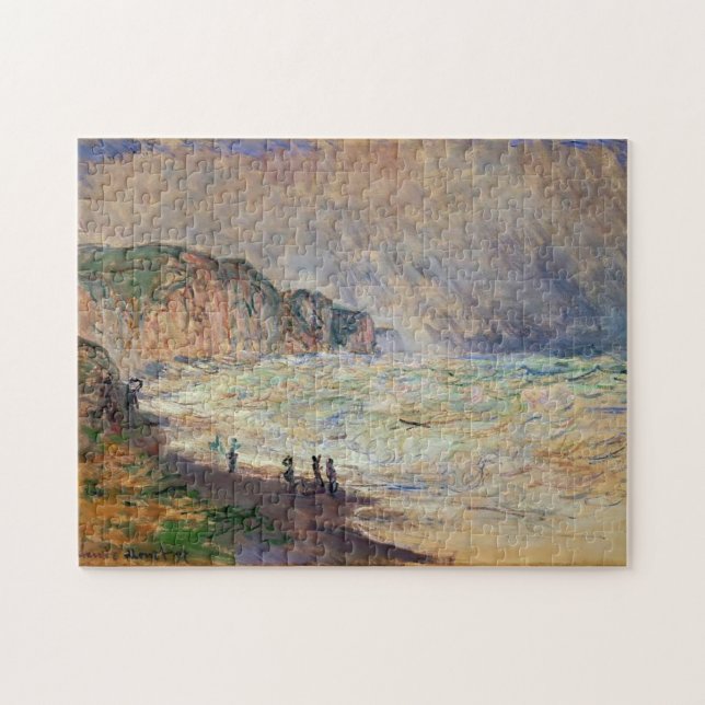 Tungt hav i Pourville Monet Fine Art Pussel (Horisontell)